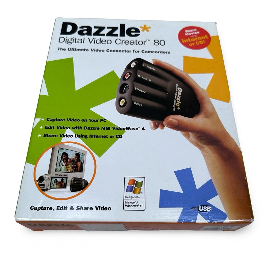Dazzle Digital Video Creator 80 DVC 80 DM 5400 USB Video Capture Device Boxed